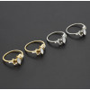 R-1499 2 Colors Bohemian Vintage Gold Silver Plated Crystal Rhinestone Finger Midi Knuckle Ring For Women Rings Jewelry