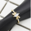 R-1499 2 Colors Bohemian Vintage Gold Silver Plated Crystal Rhinestone Finger Midi Knuckle Ring For Women Rings Jewelry