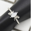 R-1499 2 Colors Bohemian Vintage Gold Silver Plated Crystal Rhinestone Finger Midi Knuckle Ring For Women Rings Jewelry