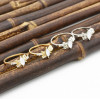 R-1499 2 Colors Bohemian Vintage Gold Silver Plated Crystal Rhinestone Finger Midi Knuckle Ring For Women Rings Jewelry