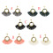 E-4748 Bohemian Statement Drop Earrings Rhinestone Thread Fringe Earring