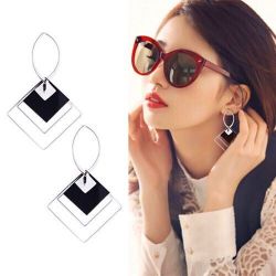 E-4738 Fashion Big Drop Earring Hollow Geometric Stud Earrings