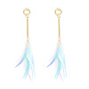E-4745 Korean Style Fashion Jewelry Shiny Plastic Tassels Dangle Earrings Ear Stud Earrings For Women