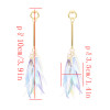 E-4745 Korean Style Fashion Jewelry Shiny Plastic Tassels Dangle Earrings Ear Stud Earrings For Women