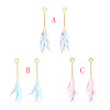 E-4745 Korean Style Fashion Jewelry Shiny Plastic Tassels Dangle Earrings Ear Stud Earrings For Women