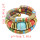 B-0903 Ethnic Colorful Resin Beads Statement Bangles & Bracelets for Women Boho Wedding Party Jewelry