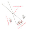 B-0902 E-4758 1 Colors Elegant 3A Zircon Star Rhinestone Jewelry Set For Bride Wedding Party Bracelet Earring