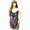N-7084 Trendy Sexy Camisole Fish Scale Sequins Dress For Women Jewelry Design
