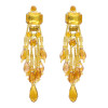 E-4757 5 Colors Fashion Bohemian Crystal Tassel Bead Earrings for Women Jewelry