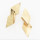 E-4751  2 Colors Fashion Personality Flod  Gold Silver Plated Geometric Rhombus Ear Studs Earrings for Women