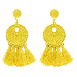 E-4756 Vintage Bohemian Drop Dangle Earrings Tassel Baking Varnish Fringe Earring