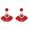 E-4755 5 Colors Cotton Thread Tassel Drop Earrings for Women Boho Wedding Party Jewelry Gift
