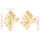 E-4750 2 Colors Fashion Personality Flod Gold Silver Plated Wrinkled Irregular Earrings Ear Studs Earrings for Women