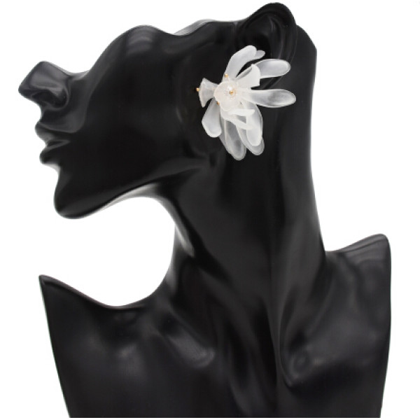 E-4752 5 Colors Fashion Black Artificial Crystal Beaded Stud Earrings For Women Party Jewelry