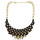 N-1511 Europe Style Noble Gold Plated Multilayer Colorful Ribbon Stripe Weave Necklace