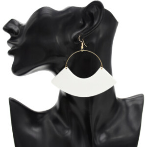 E-4764 4 Colors Fashion Acrylic Drop Earrings Geometric Fan Shaped Pendant Dangle For Women Party Engagement Jewelry