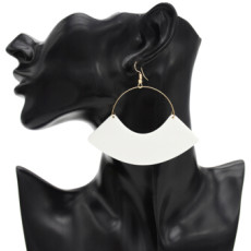E-4764 4 Colors Fashion Acrylic Drop Earrings Geometric Fan Shaped Pendant Dangle For Women Party Engagement Jewelry
