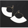 E-4764 4 Colors Fashion Acrylic Drop Earrings Geometric Fan Shaped Pendant Dangle For Women Party Engagement Jewelry