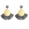 E-4765 6 Colors Fashion Gold Metal Statement Drop Dangle Earring Acrylic Tassel Thread Long Earrings for Women Bridal Jewelry