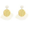E-4765 6 Colors Fashion Gold Metal Statement Drop Dangle Earring Acrylic Tassel Thread Long Earrings for Women Bridal Jewelry