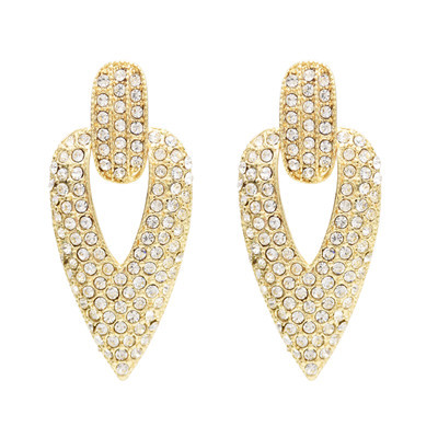 E-4761 2 Colors Trendy Cone-Shape Rhinestone Earring For Women Jewelry Design