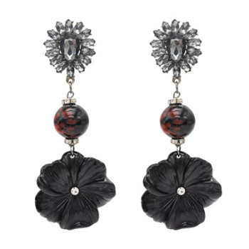 E-4763 Bohemian Resin Flower Statement Earring Ear Stud for Fashion Women