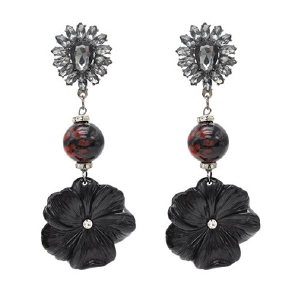 E-4763 Bohemian Resin Flower Statement Earring Ear Stud for Fashion Women