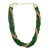 N-1014 European Style Fashion Multilay Snake Chains Tassel Link Necklace