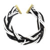 N-1022 New Style 3 Colors Option Heavy Bohemia Multilayers Beads Weave Chains Statement Necklace