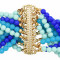 N-1022 New Style 3 Colors Option Heavy Bohemia Multilayers Beads Weave Chains Statement Necklace