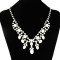 N-0251 New Fashion Gun Black Metal Resin Colorful Gemstone Charming Choker Bib Necklace