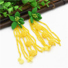 E-4771 6 Colors Trendy Drop Dangle Tassel Beads Earrings  Flower Polyester Cashmere For Women Jewelry  Design