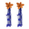 E-4771 6 Colors Trendy Drop Dangle Tassel Beads Earrings  Flower Polyester Cashmere For Women Jewelry  Design
