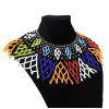 N-7087  African Tribal New Fashion Choker Necklaces Colorful Acrylic Beaded Indian Ethnic Bib Choker Necklace For Women Charm Beads Making Jewelry