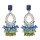 E-4776  Bohemian Vintage Glass Drill  Shining Round Earrings Stud  Earring