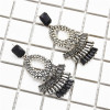 E-4776  Bohemian Vintage Glass Drill  Shining Round Earrings Stud  Earring
