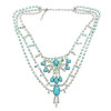 N-0279 5 Colors New Fashion Style Nobel Rhinestone 5 Colors Multilevel Resin Chains Necklace