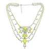 N-0279 5 Colors New Fashion Style Nobel Rhinestone 5 Colors Multilevel Resin Chains Necklace