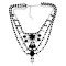 N-0279 5 Colors New Fashion Style Nobel Rhinestone 5 Colors Multilevel Resin Chains Necklace
