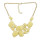N-4256 New Arrival Gold Plated Acrylic Gem Fashion Charming Choker Bib Necklace