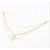 N-7089 Fashion Silver Gold Alloy Rhinestone Cross Shape Pendant Necklaces for Women Boho Party Jewelry