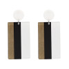 E-4775  Fashion Drop Earrings Acrylic Big Rectangle Three-colour Pendant Earring for Valentine's Day Gift