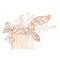 F-0499 Fashion Hair Accessory Copper Wire Crystal Rhinestone Artificial Pearls Hairclip Hair Clips Comb for Women