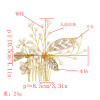 F-0499 Fashion Hair Accessory Copper Wire Crystal Rhinestone Artificial Pearls Hairclip Hair Clips Comb for Women
