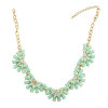 N-0292 New fashion gold plated resin gem crystal flower adjustable choker necklace for women jewelry