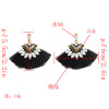 E-4786 4 Colors Cotton Thread Tassel Rhinestone Drop Earrings for Women Boho Wedding Party Jewelry Gift