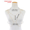N-7099 Women Silver Gold Alloy Rhinestone Necklace Bra Chest Body Chains Sexy Bikini Jewelry for Women Party