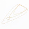 N-7096 Bohemian Fashion Moon Shaped  Crystal Pendant Necklace Clavicular Chain Multilayer Necklace