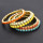 B-0205 * Wholesale 5 Pcs Set Multi Strand Acrylic Colorful Gem Stretch Bracelet