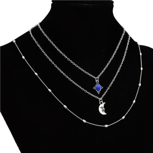 N-7100 Trendy Pendant Necklace Clavicular Chain Multilayer Necklace